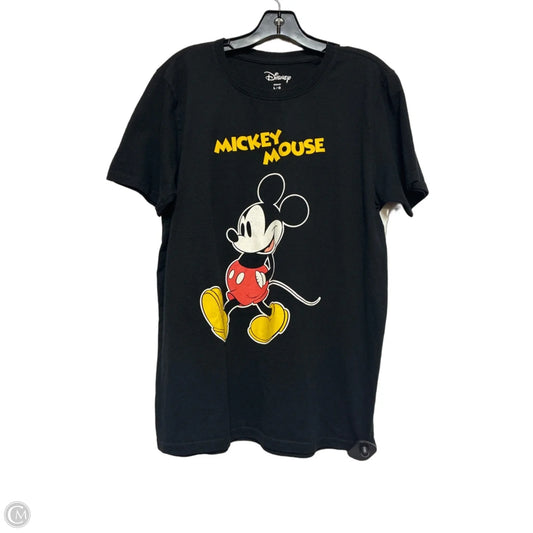 Top Short Sleeve Basic By Disney In Black, Size: L