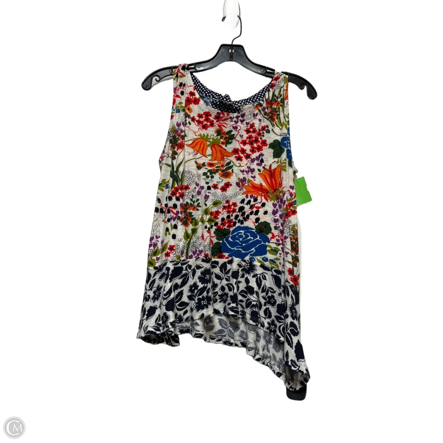 Top Sleeveless Basic By Clothes Mentor In Floral Print, Size: M