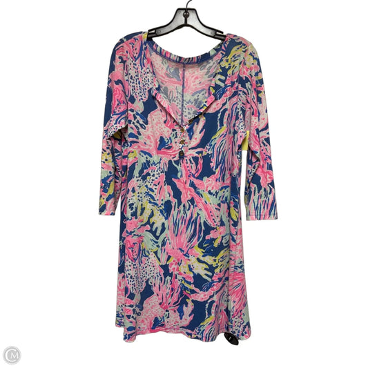 Dress Designer By Lilly Pulitzer In Blue & Pink, Size: L