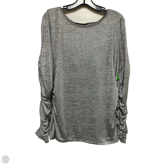 Top Long Sleeve Basic By White House Black Market In Grey, Size: Xl