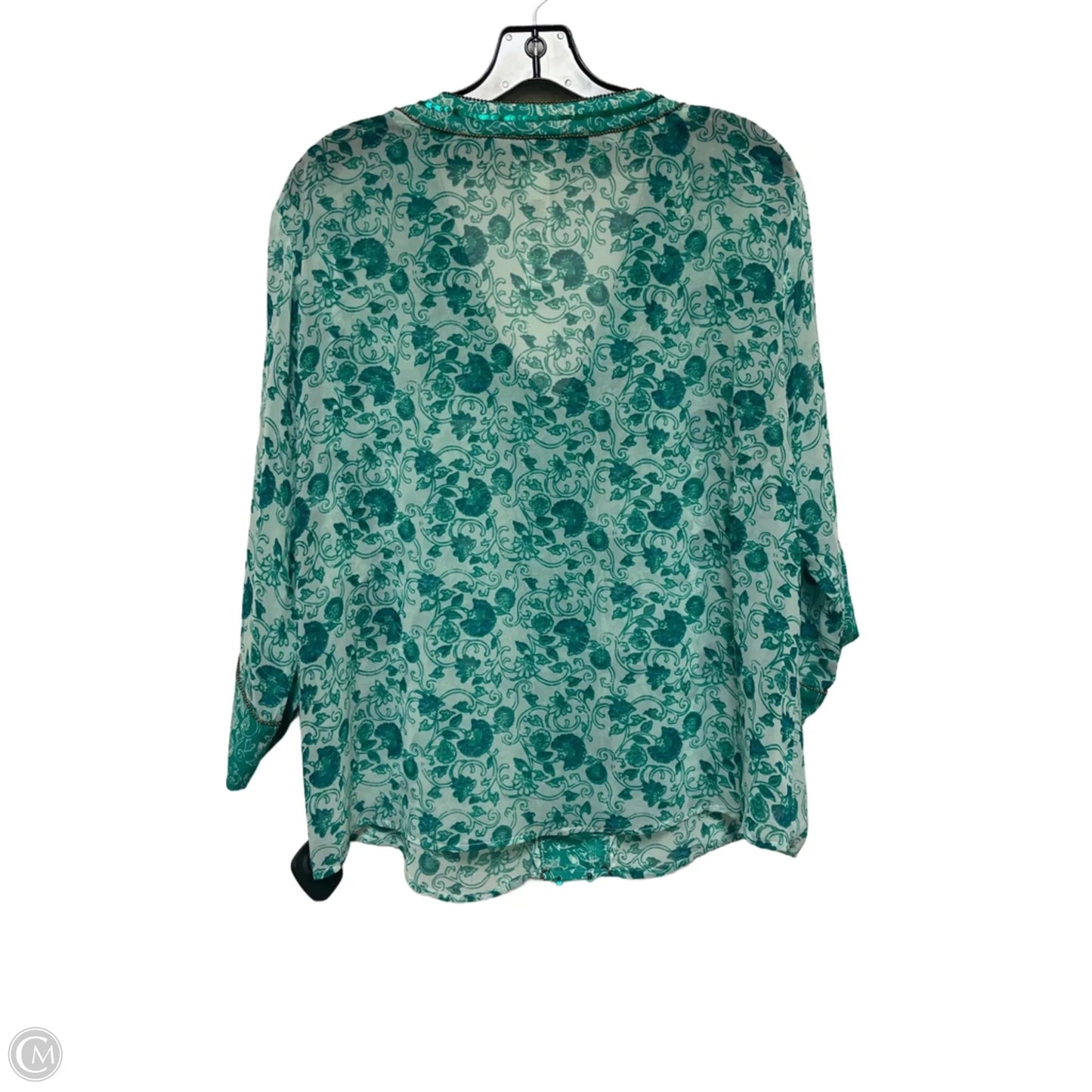 Top Long Sleeve Basic By Chicos In Green, Size: Xs