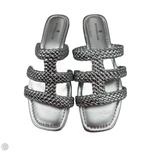 Sandals Flats By Bandolino In Silver, Size: 10