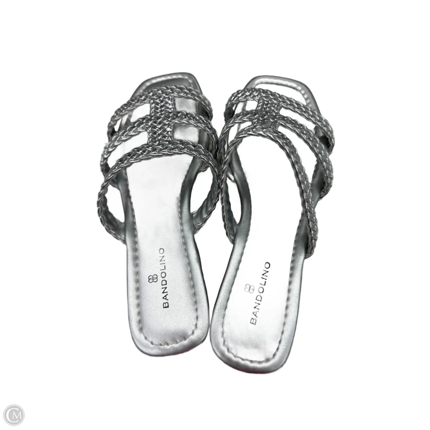 Sandals Flats By Bandolino In Silver, Size: 10