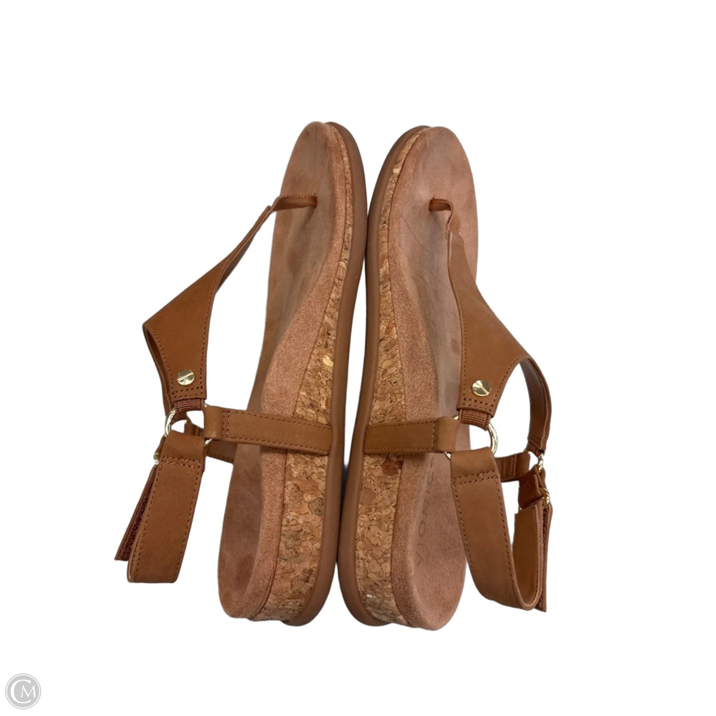Sandals Flats By Vionic In Brown, Size: 8