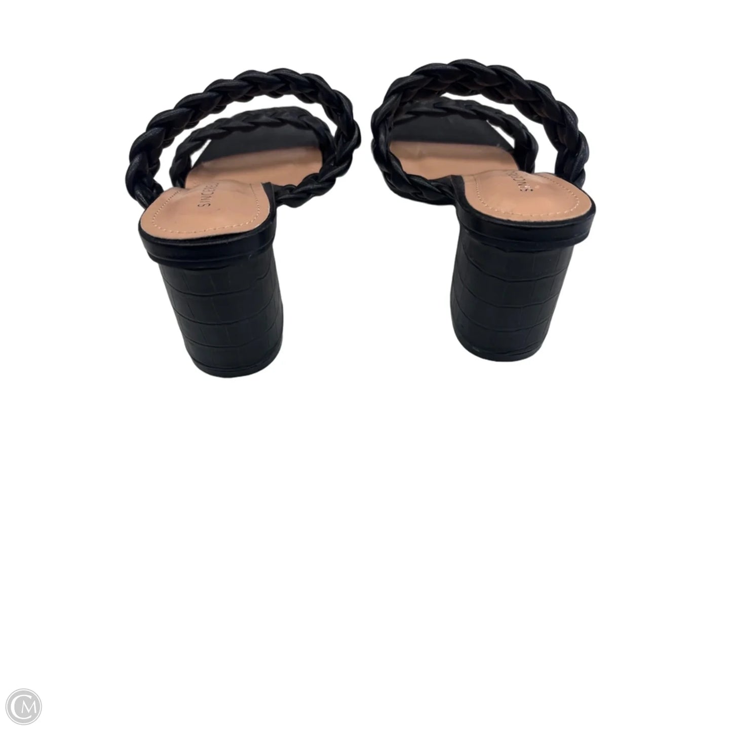 Sandals Heels Block By Sincerely Jules In Black, Size: 7.5