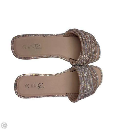 Sandals Flats By Rouge In Tan, Size: 9