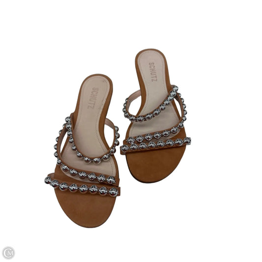 Sandals Flats By Schutz In Bronze, Size: 7.5