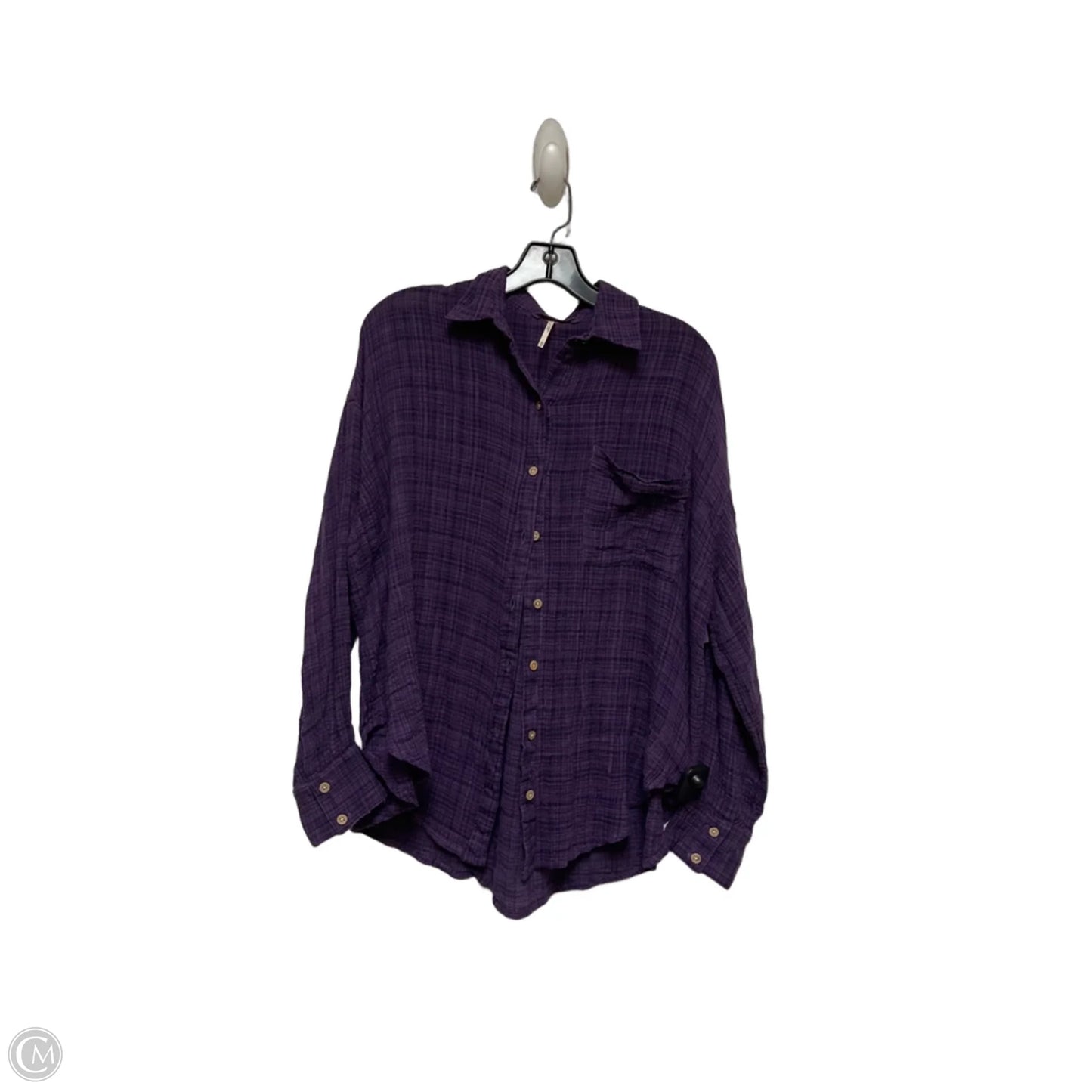 Top Long Sleeve By Free People In Purple, Size: Xsp