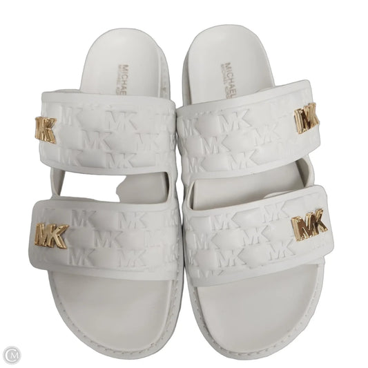 Sandals Flats By Michael By Michael Kors In White, Size: 9
