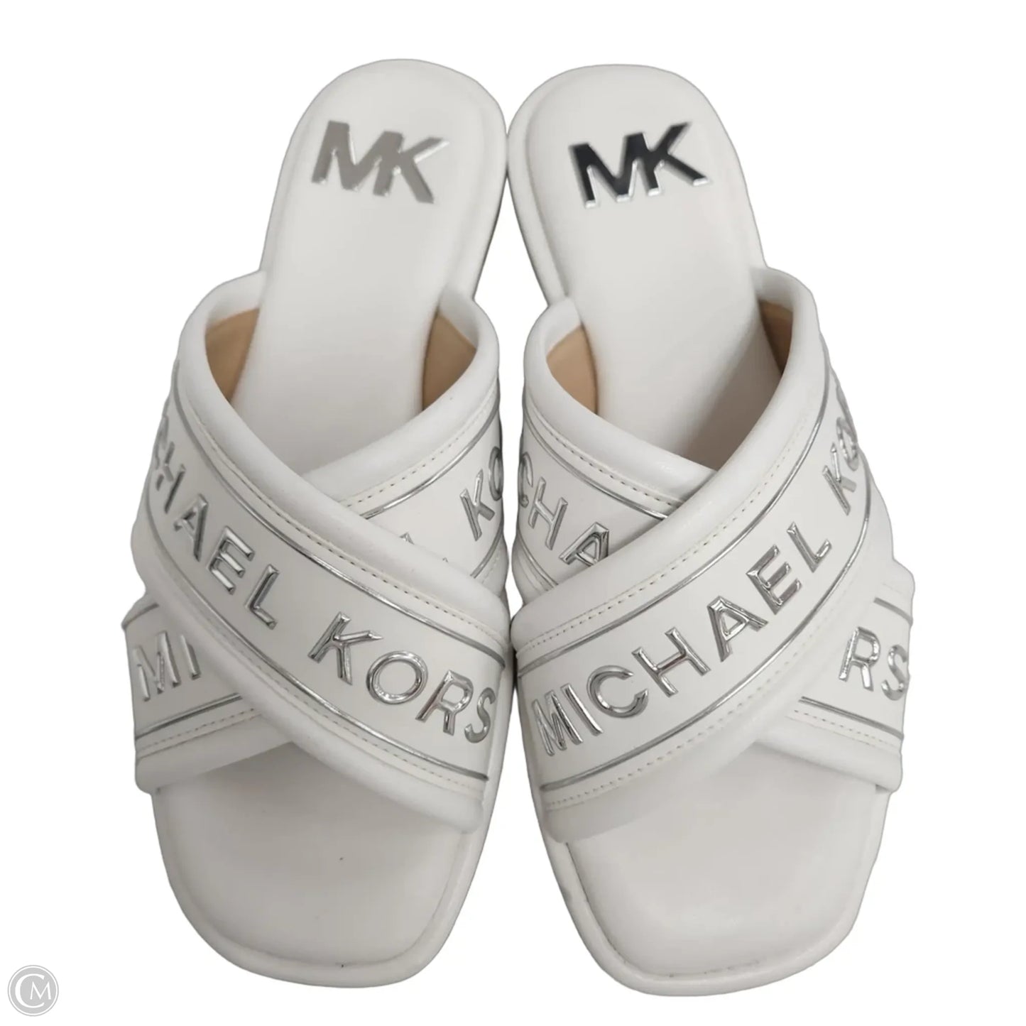Sandals Designer By Michael Kors In White, Size: 9