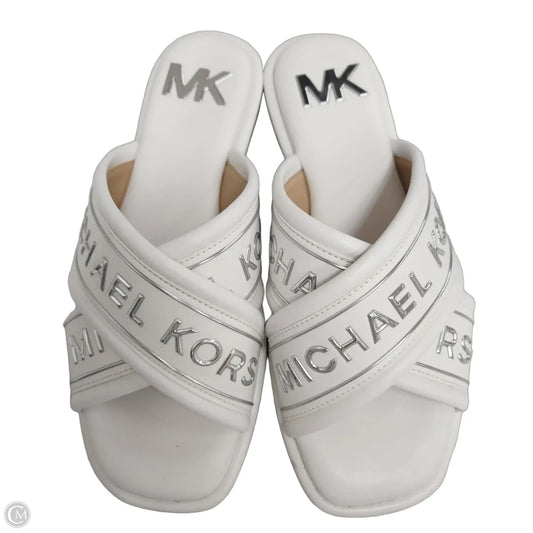 Sandals Designer By Michael Kors In White, Size: 9