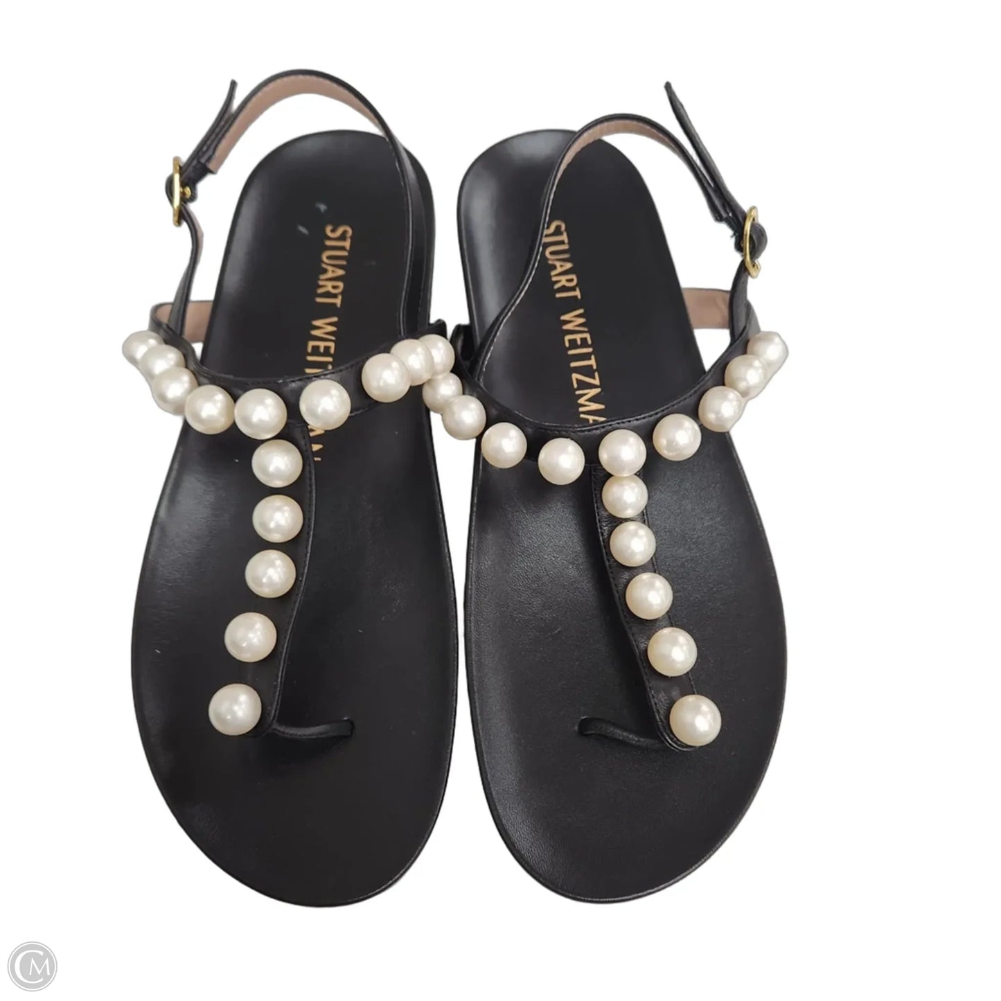 Sandals Designer By Stuart Weitzman In Black, Size: 8.5