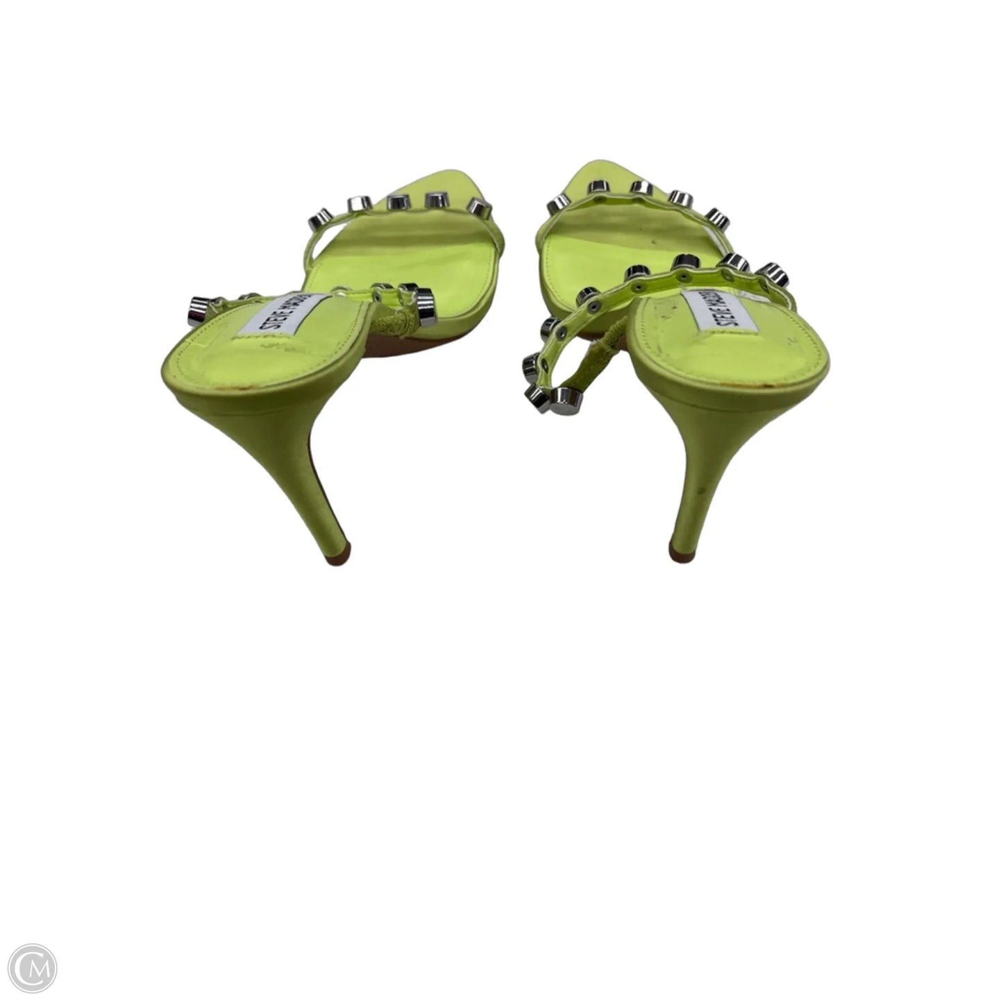Sandals Heels Stiletto By Steve Madden In Green, Size: 8