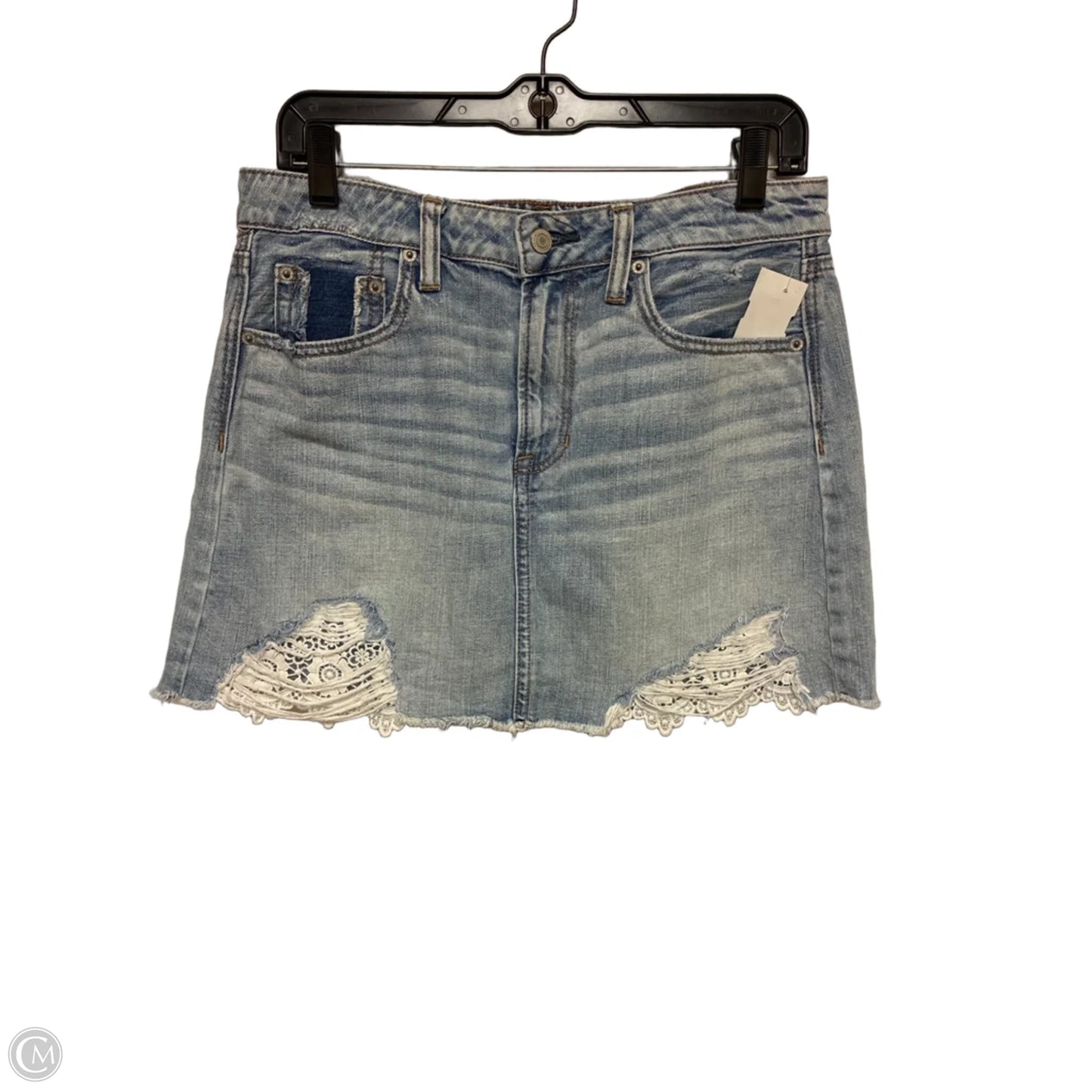 Skirt Mini & Short By American Eagle In Blue Denim, Size: 8