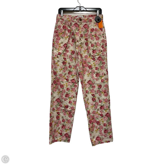 Jeans Straight By Clothes Mentor In Floral Print, Size: 6