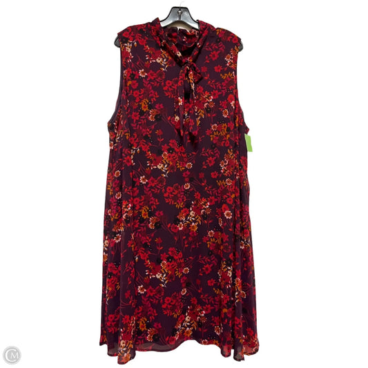 Dress Casual Midi By Calvin Klein In Floral Print, Size: 3x