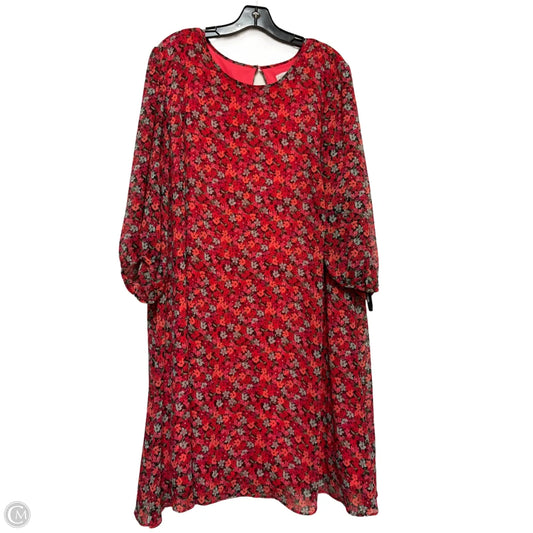 Dress Casual Short By Calvin Klein In Floral Print, Size: 3x