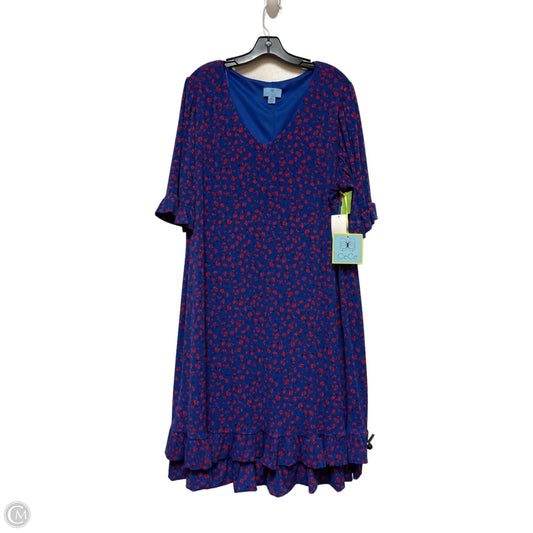 Dress Casual Midi By Cece In Floral Print, Size: 3x