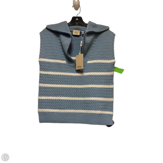 Vest Sweater By Elie Tahari In Blue & White, Size: S
