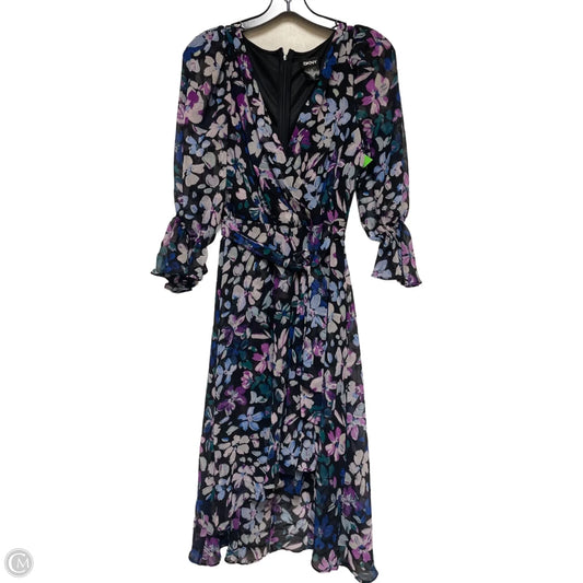 Dress Casual Midi By Dkny In Floral Print, Size: S