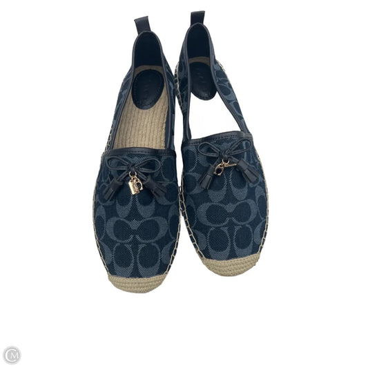 Shoes Designer By Coach In Blue & Brown, Size: 11