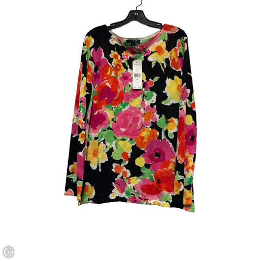 Top Long Sleeve By Ralph Lauren In Floral Print, Size: Xl