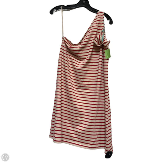 Dress Casual Short By Maeve In Cream & Red, Size: S