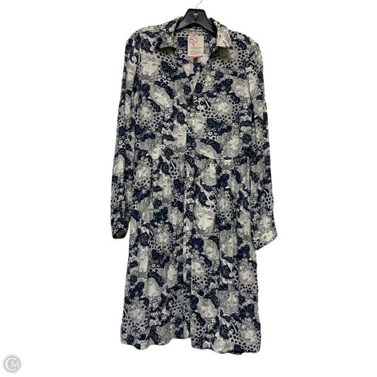 Dress Casual Short By Anthropologie In Blue & White, Size: M