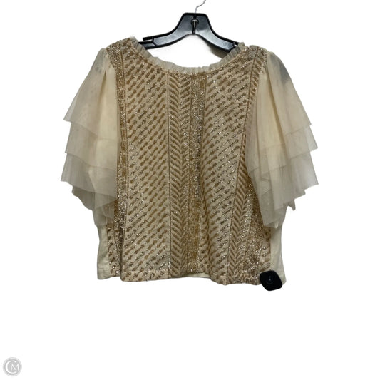Top Short Sleeve By Let Me Be In Gold, Size: S