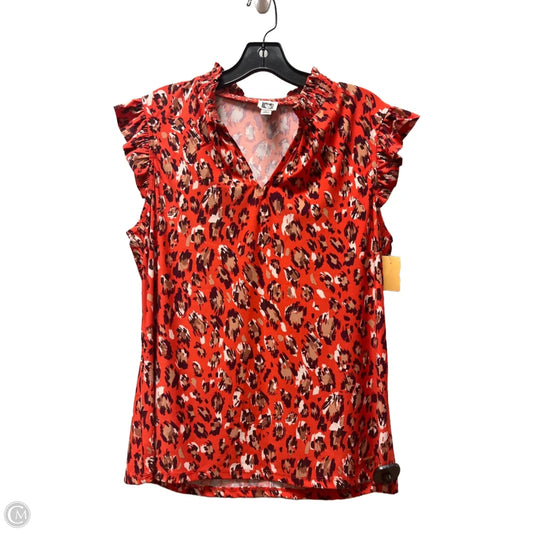 Top Sleeveless By Anne Klein In Orange, Size: L
