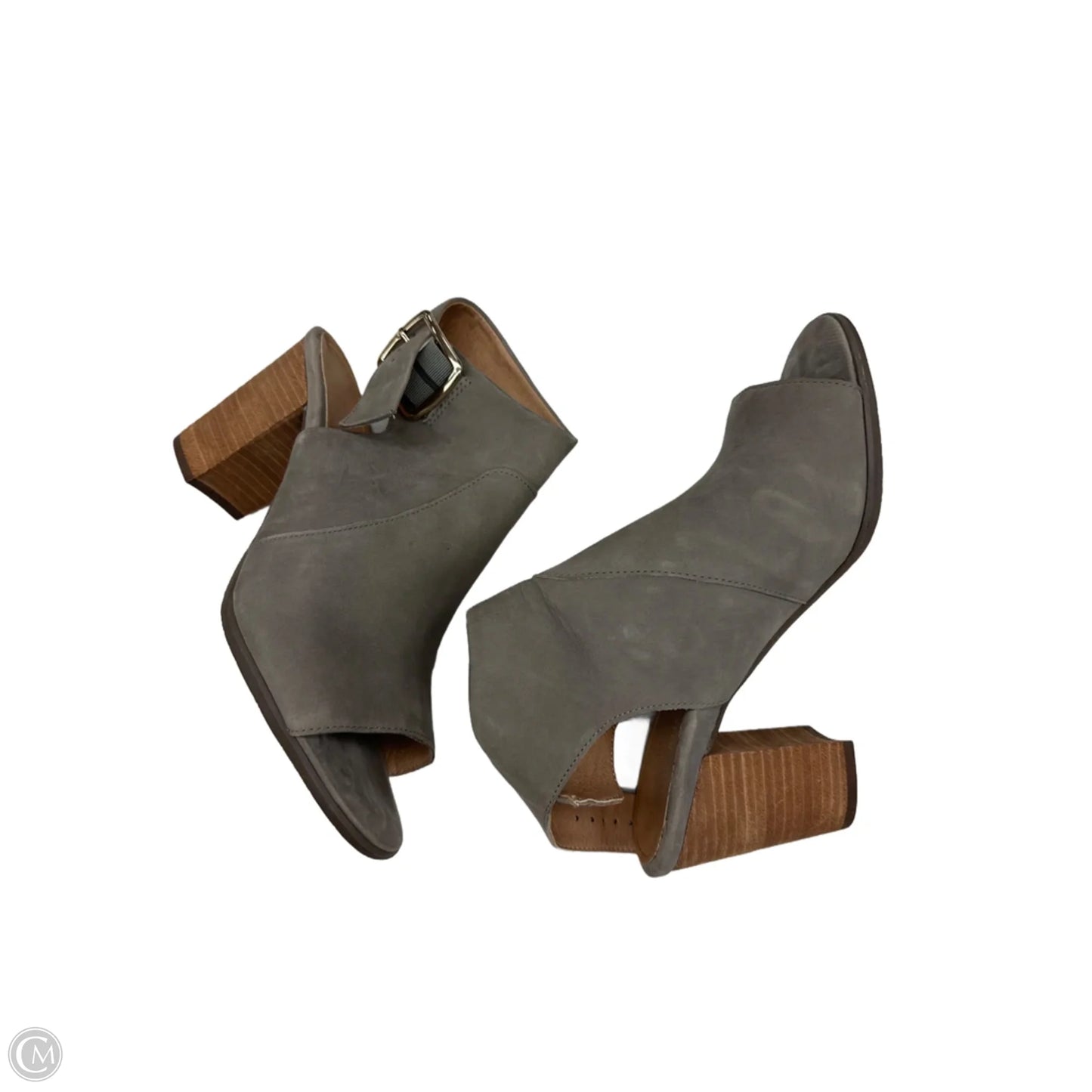 Sandals Heels Block By Vionic In Grey, Size: 8