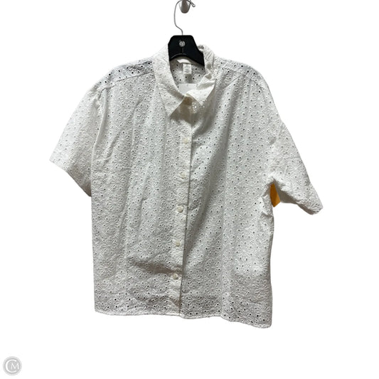 Top Short Sleeve By H&m In White, Size: L