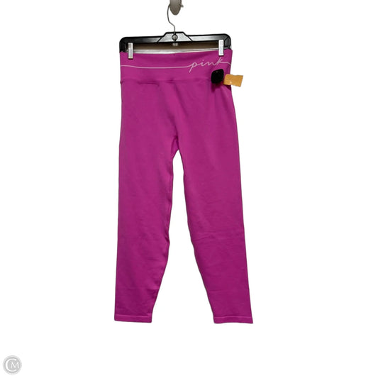 Athletic Leggings By Pink In Pink & White, Size: L