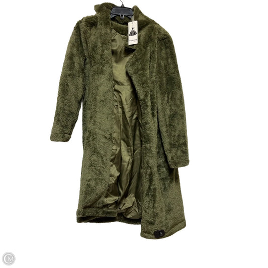 Coat Faux Fur & Sherpa By Angashion In Green, Size: M