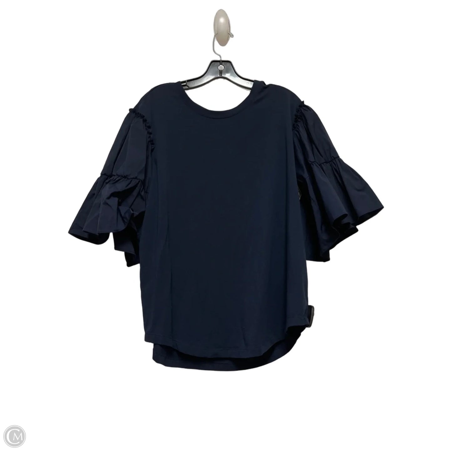 Top Short Sleeve By Chicos In Navy, Size: L