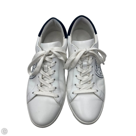 Shoes Designer By Tory Burch In Blue & White, Size: 9