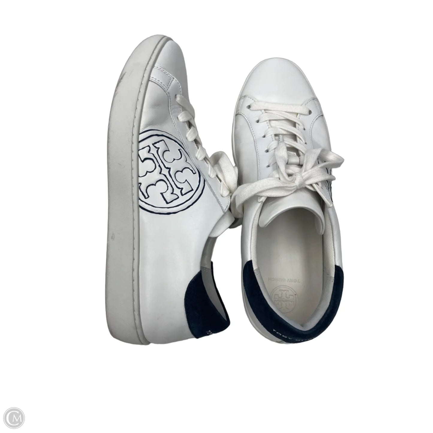 Shoes Designer By Tory Burch In Blue & White, Size: 9