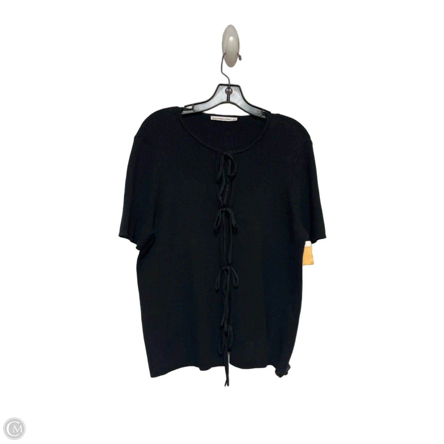 Top Short Sleeve By Abercrombie And Fitch In Black, Size: L