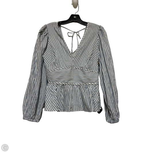 Top Long Sleeve By White House Black Market In Striped Pattern, Size: M