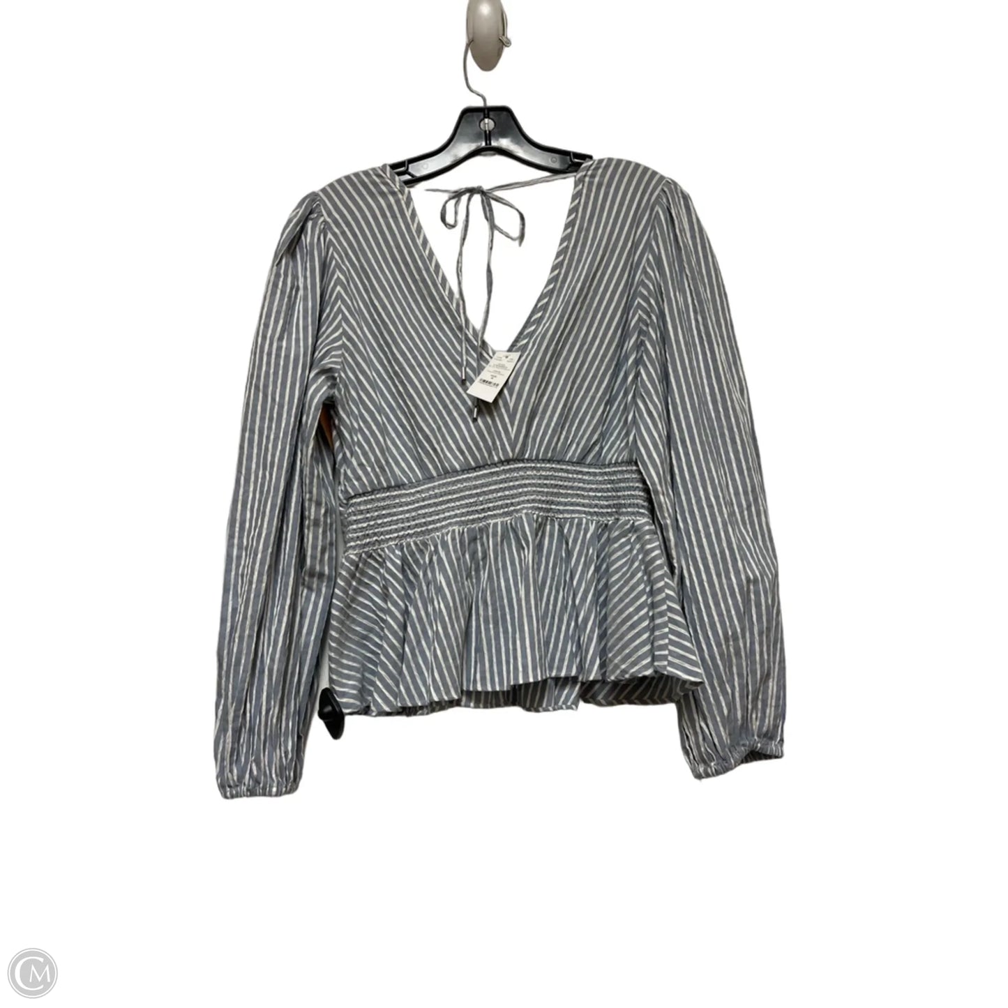 Top Long Sleeve By White House Black Market In Striped Pattern, Size: M