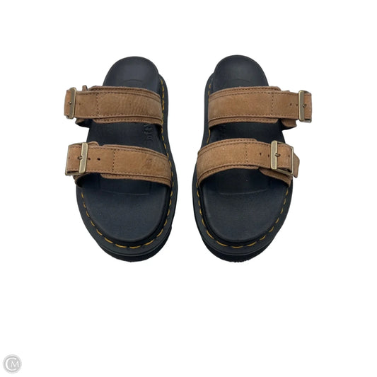 Sandals Flats By Dr Martens In Black & Brown, Size: 6