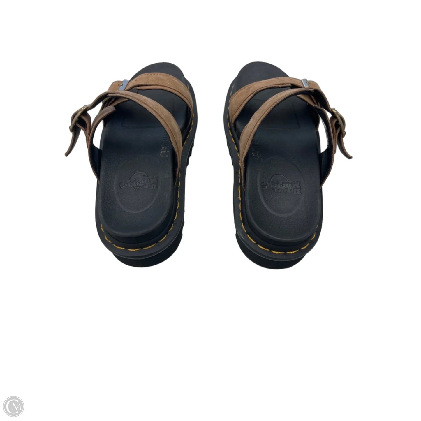 Sandals Flats By Dr Martens In Black & Brown, Size: 6