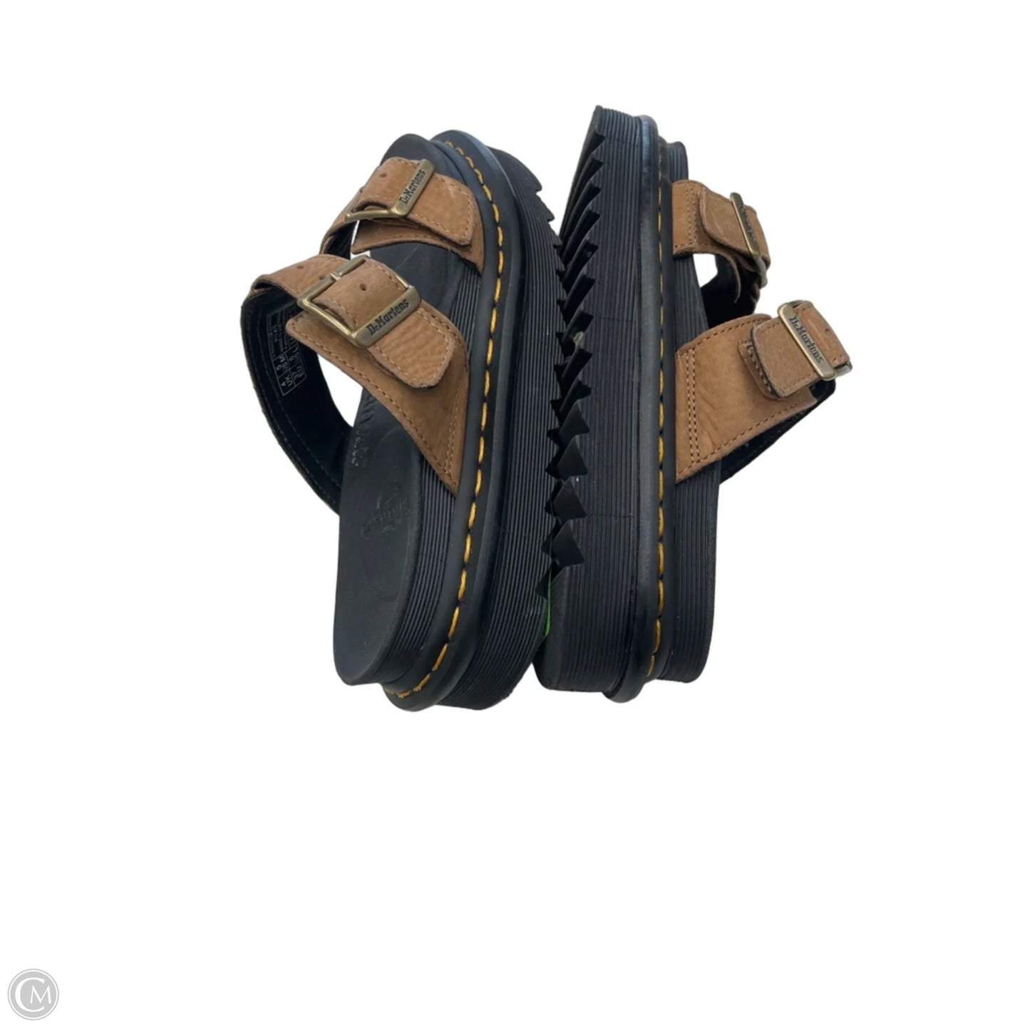 Sandals Flats By Dr Martens In Black & Brown, Size: 6
