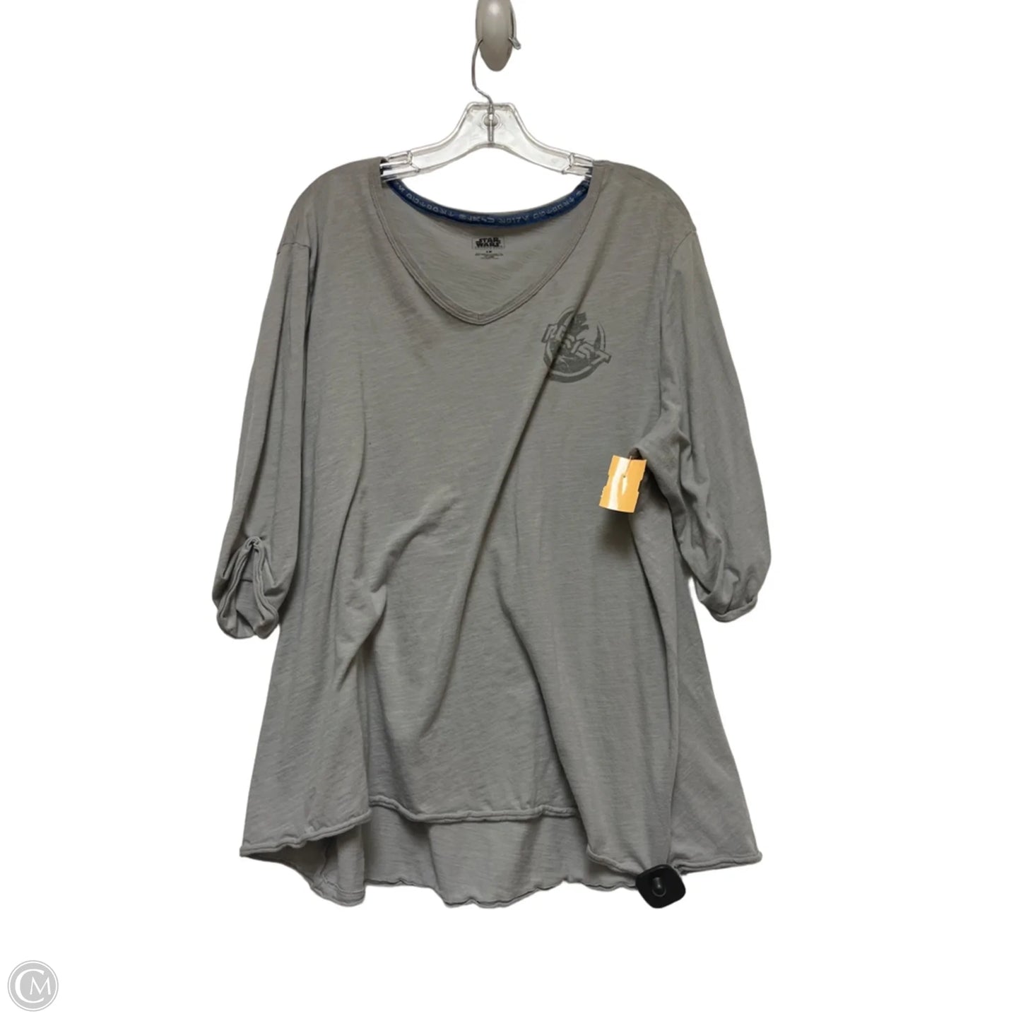 Top Short Sleeve By Clothes Mentor In Grey, Size: Xl