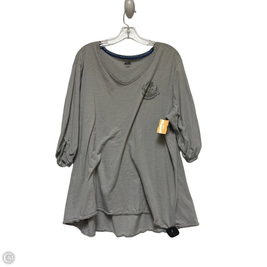 Top Short Sleeve By Clothes Mentor In Grey, Size: Xl