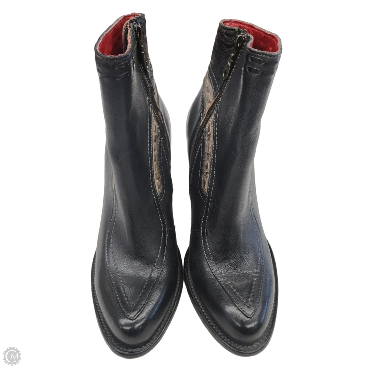 Boots Ankle Heels By Bed Stu In Black, Size: 9