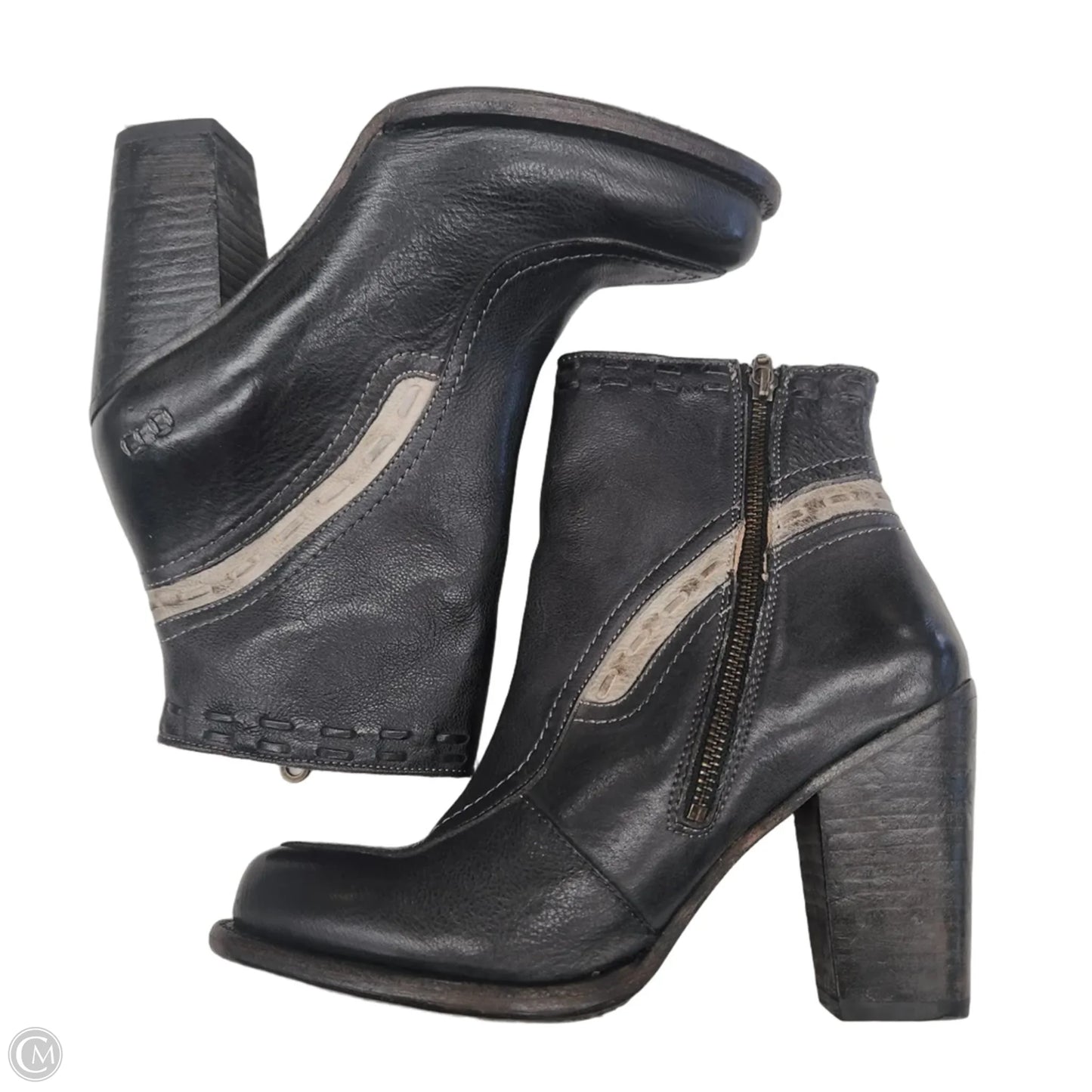 Boots Ankle Heels By Bed Stu In Black, Size: 9