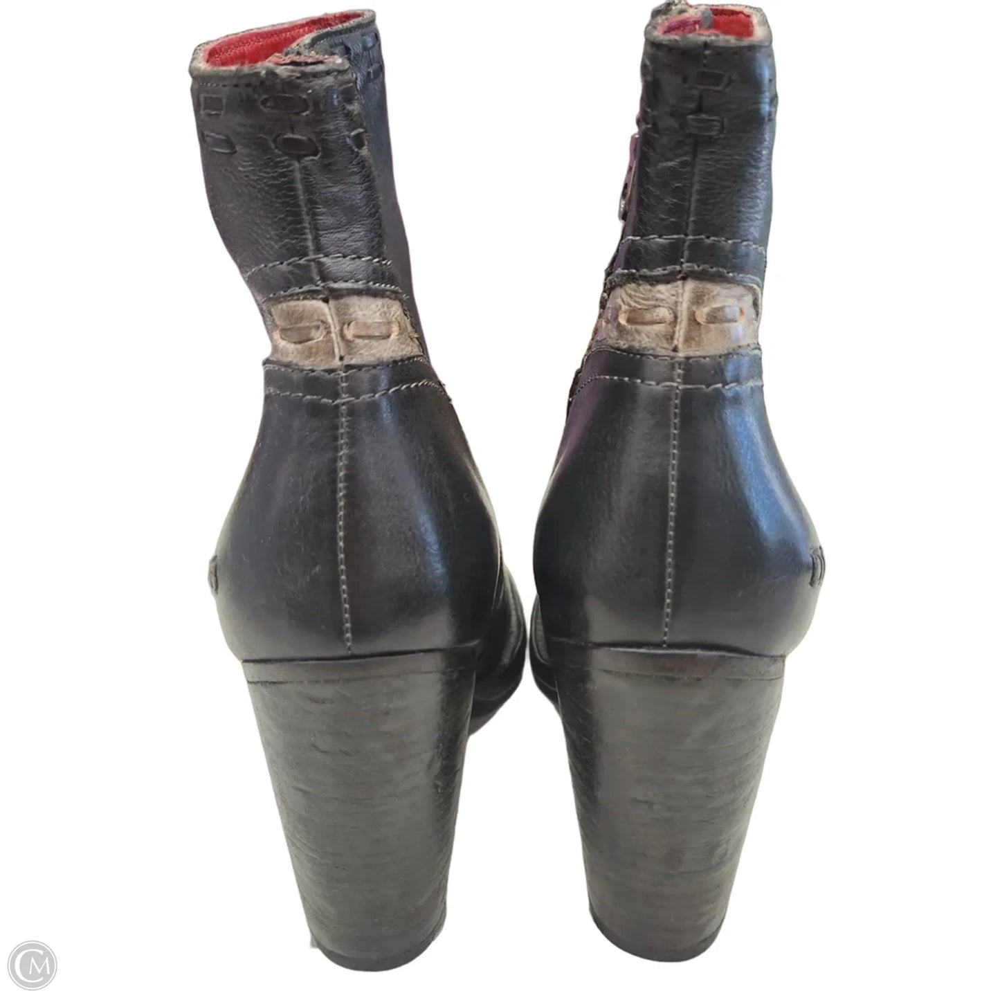 Boots Ankle Heels By Bed Stu In Black, Size: 9