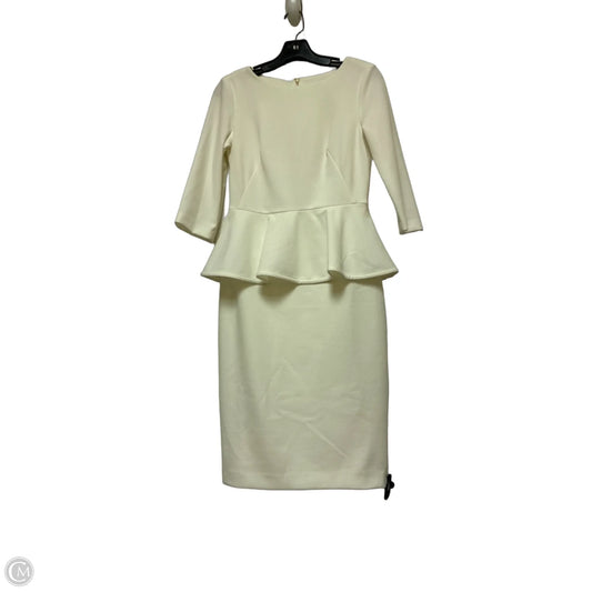 Dress Casual Midi By Calvin Klein In Cream, Size: Xs