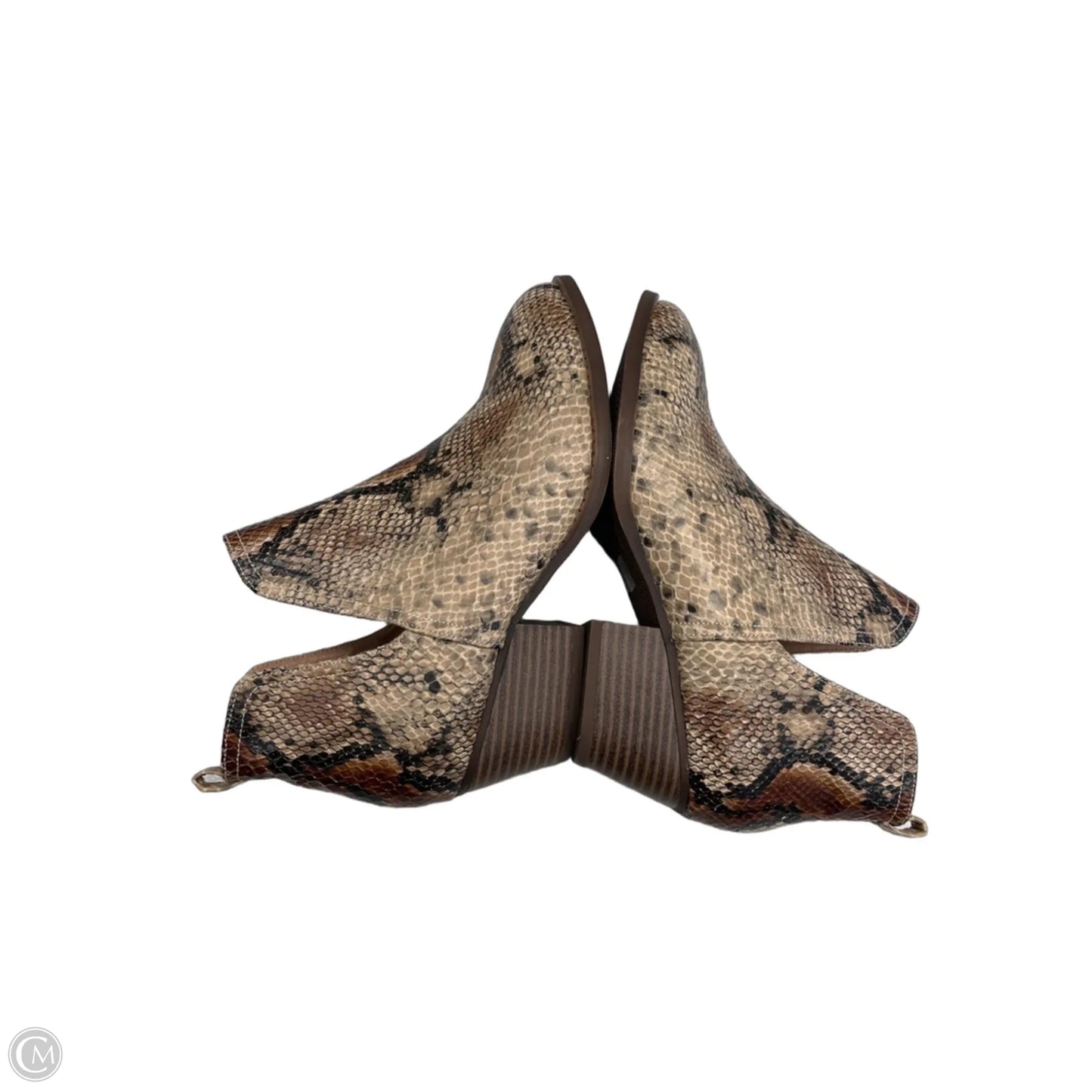 Boots Ankle Heels By Cl By Chinese Laundry In Snakeskin Print, Size: 7